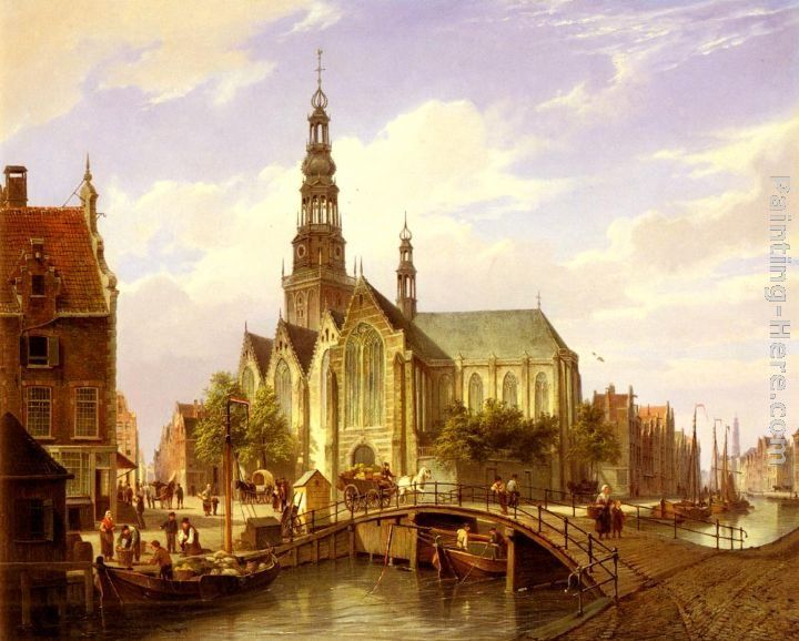 Cornelis Christiaan Dommelshuizen A Capriccio View Of Amsterdam